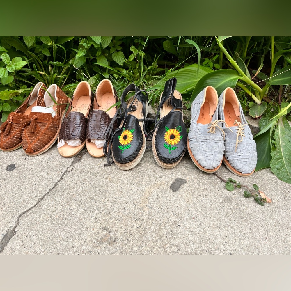 Handmade leather huaraches